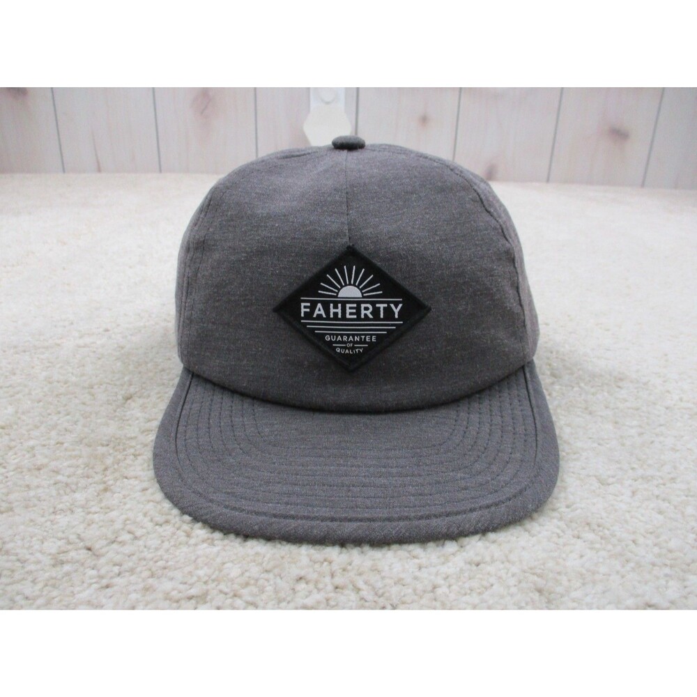 Faherty Hat Cap One Size Gray All Day Patch Logo Surf Adjustable Mens